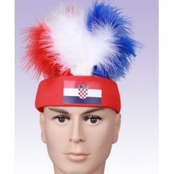Kroatien Croatia Fan Stirnkappe Kappe Mütze Haare Flagge Fussball WM EM Support