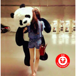 Riesen Panda Bär Pandabär Plüsch Plüschbär Teddy Schwarz Weiss Geschenk Kind Freundin Geburtstag Weihnachten 200cm XXL