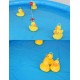 Enten Ente Angel Spiel Angelspiel Kind Kinder mit Aufblasbaren Pool und Angelrute Wasser Wasserspiel