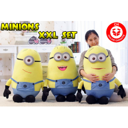 Minion Minions XXL Kevin Stuart Bob Plüsch Plüschtier 80-85cm Kino Film Kinofilm 3er Set Minions Plüsch