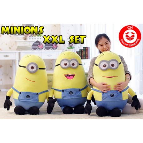 Minion Minions XXL Kevin Stuart Bob Plüsch Plüschtier 80-85cm Kino Film Kinofilm 3er Set Minions Plüsch
