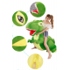 Riesen Plüsch Dino Dinosaurier Stofftier Tyrannosaurus Saurier XXL 210cm Geschenk T-rex Kind Kinder Grün Plüschdino