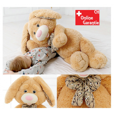 Plüsch Hase Plüschhase Plüschtier Bunny Hasi Osterhase Kaninchen Braun Geschenk Gross Kinder Freundin 120cm XXL