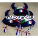 Italien Wikinger Hut mit Flaggenmotiv und geflochtenen Zöpfen