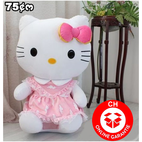 ello Kitty XXL Plüsch Figur 75cm Plüschtier Geschenk Mädchen Spielzeug Gross