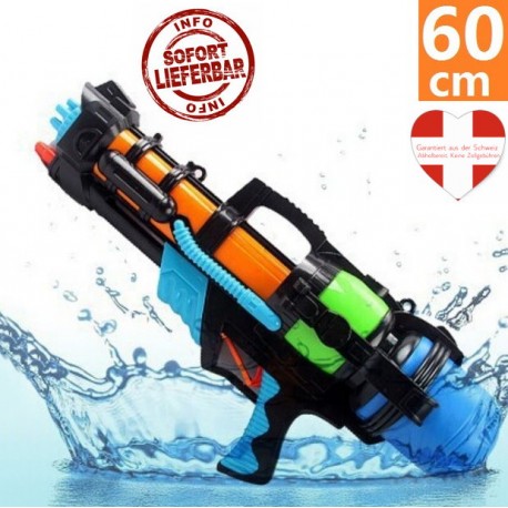 Wasserpistole XXL Wassergewehr mit Pumpfunktion und ca. 1.2 Liter Tank