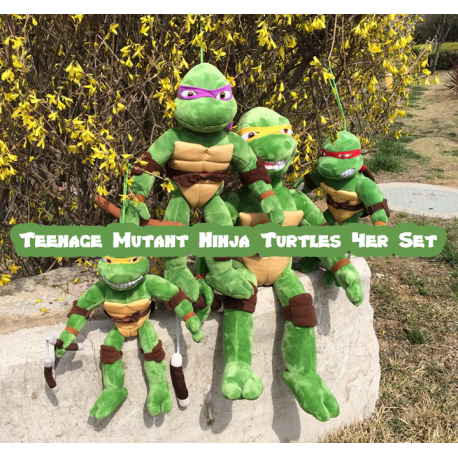 Teenage Mutant Ninja Turtles Plüsch Puppe Puppen Spielzeug TMNT Leonardo Donatello Raphael Michelangelo Plüschtier XL Set