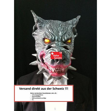 Zombie Hund Maske Halloween Evil Latex Dobermann Kostüm Einwohner Hunde Horror Wolf Werwolf Boxer Fasnacht Kostüm