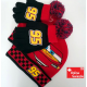 Lightning McQueen Kindermütze bestickt Handschuhe 95 Versand Schweiz