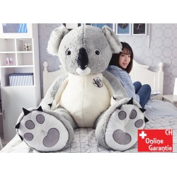 Koala Plüsch Plüschkoala Plüschtier Kuscheltier XXL 140cm 1.4m Geschenk Kind Kinder Frau Grau Pink