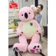 Koala Plüsch Plüschkoala Plüschtier Kuscheltier XXL 140cm 1.4m Geschenk Kind Kinder Frau Grau Pink