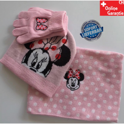 Disney Minnie Maus Minnie Mouse Mütze Beanie Cap Schal Handschuhe Handschuhen Winter Kleidung Set Winterset Kind Mädchen