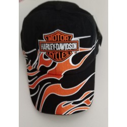 Harley-Davidson Harley Davidson Harley Cap Mütze Kappe Basecap Baseballcap Baseballkappe Schwarz mit Flammen