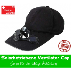 Solar Baseball Cap Mütze Kappe mit integriertem Mini Ventilator Sommer Gadget Solarkappe Sonne