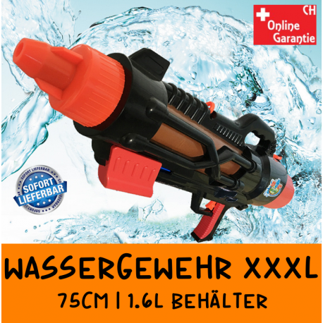 Wassergewehr Wasserpistole XXL XXXL Wasser Spielzeug Gewehr Pistole Sommer 75cm 1.6L Behälter