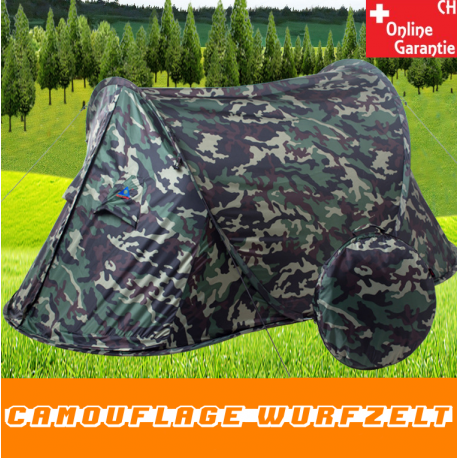 Militär Pop-Up-Tarnzelt für 2 Personen im Camouflage-Design mit 39 cm Packmass