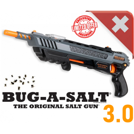 BUG-A-SALT 3.0 BLACK FLY EDITION Bug a Salt Version 3.0 Flinte Fliegen Jagd Fliegenkiller Salz Schrotflinte Salzgewehr