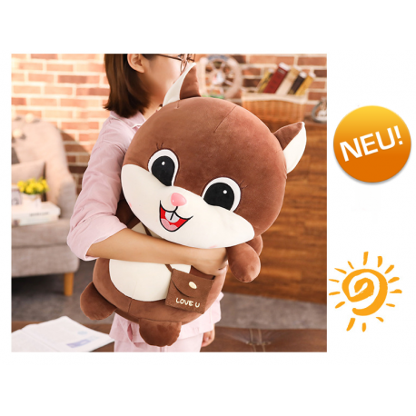 Eichhörnchen Plüsch Plüschtier Kuscheltier Stofftier XL Grösse Love U 60cm Geschenk Kind Frau
