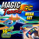 Magic Tracks RC Race Set Mega Ferngesteuertes Spielzeug Auto Glow leuchtet im Dunkeln biegbare Rennstrecke