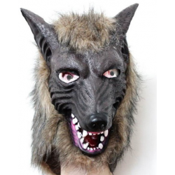 Wolf Maske Latex Fasching Fasnacht Halloween Tier Maske