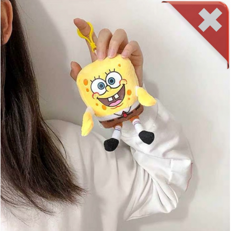 SpongeBob Schwammkopf Fan Schlüssel Anhänger Schlüsselanhänger aus Plüsch Kind Frau TV Serie Kino
