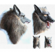Wolf Maske Latex Fasching Fasnacht Halloween Tier Maske