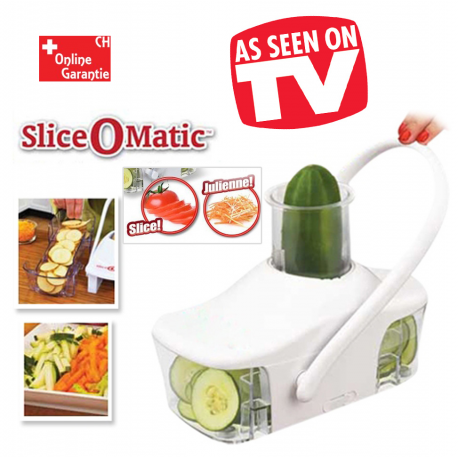 Slice O Matic Gemüse Obst Salat Früchte Vegi Hacker TV Julienne Hackmesser TV Werbung