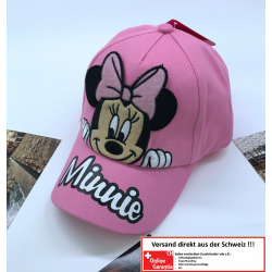Disney Minnie Maus Mouse Baseball Cap Kappe Mütze für Kinder Mädchen Girl Pink Rosa Prinzessin Baumwolle