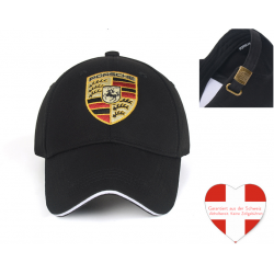Porsche Cap Kappe Mütze Baseball Baseballcap Fan Schwarz Rot Logo