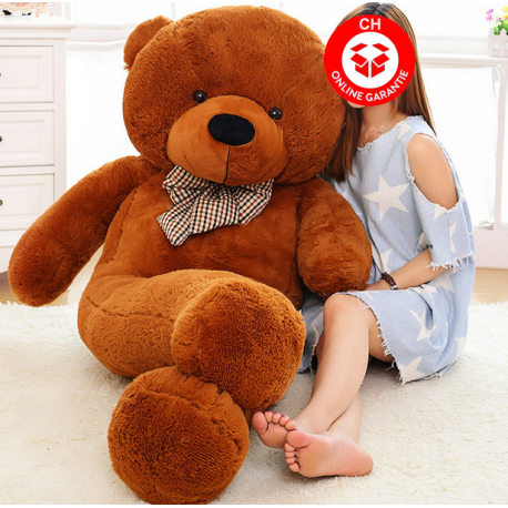 Teddybär XXL 200 cm dunkelbraun Riesen Kuscheltier Plüschtier