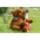 Riesen Teddybär XXL 200 cm dunkelbraun grosses Plüschtier Stofftier