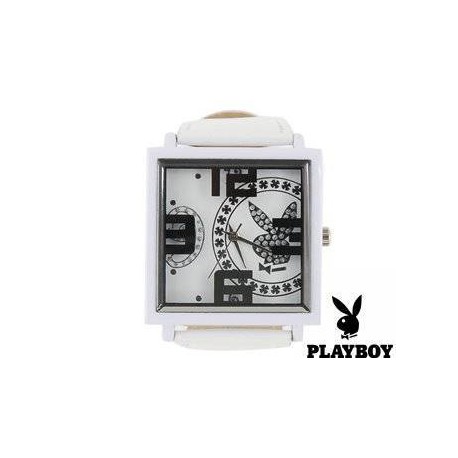 Playboy Frauen Damen Uhr Armbanduhr Weiss Geschenk Fan Frau Freundin Sexy