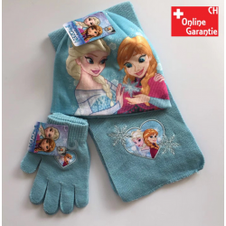 Disney Die Eiskönigin 3tlg.  Kinder Mütze Beanie Schal Handschuhe Frozen Anna Elsa Accessoire