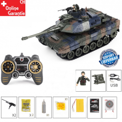 Ferngesteuerter Militär Panzer Tank RC Airsoft Softair BB Kugeln Schiess Funktion Spielzeug
