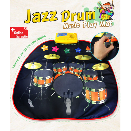 Musikdecke Spielzeug Matte Baby Kind Kinder Musik Instrument Jazz Drum Trommel