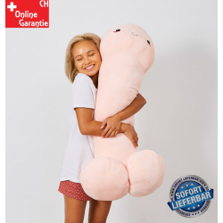 XXL Plüsch Penis ca. 100 cm mit freundlichem Smiley Gesicht