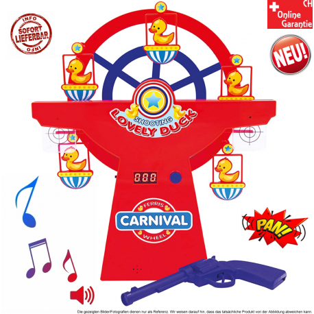 Entenschiessbude Enten Shoot Duck Shoot Kirmes Spiel Infrarot Pistole Drehbares Riesenrad