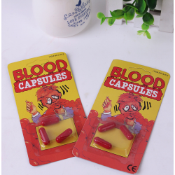 Rote Blut Kapseln Blutkapseln Film Horror Fasnacht Halloween Vampir Scherzartikel Filmblut Theaterblut