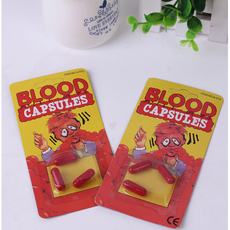 Rote Blut Kapseln Blutkapseln Film Horror Fasnacht Halloween Vampir Scherzartikel Filmblut Theaterblut