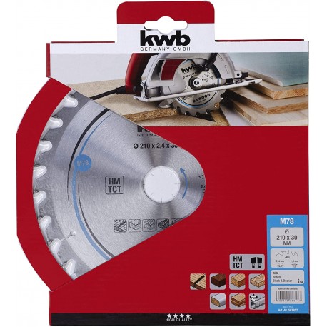 KWB Einhell AEG Bosch M78 Spanplatten Holz Sägeblatt Handkreissägen 216 x 30 mm