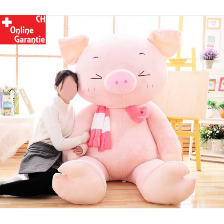 Riesengrosses Plüsch Schwein XXL Plüschtier Kuscheltier Stofftier Ferkel Love Liebe Herz