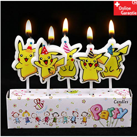 Pokémon Pikachu Kerze Kerzen Set Geburtstag Kuchen Pokemon Deko Kind Kinder 5er