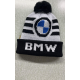 BMW Mütze Strickmütze Wintermütze Beanie Bommel Bommelmütze Auto Fan Accessoire
