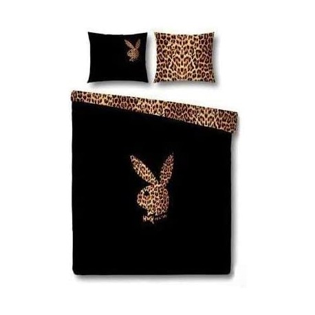 Playboy Bettwäsche Bett Wäsche Bunny Leopard Satin glatt 135 x 200 cm Geschenk