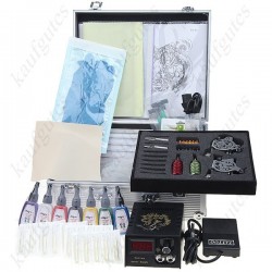 2x Profi Tattoomaschine Tattoo Maschine Komplett Set Tätowierung Tätowierung Maschine mit Koffer