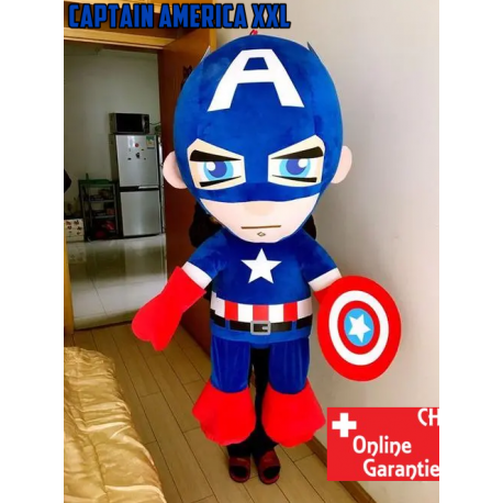 Peluche XXL Captain America 100 cm avec bouclier Avengers Superhéros