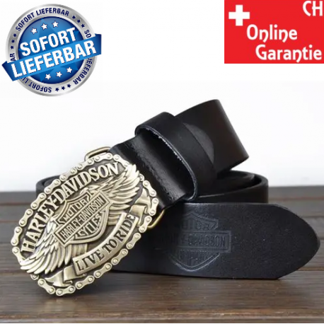Harley-Davidson Gurt Harley Gürtel HD Biker Accessoire Leder Fan Zubehör Fanartikel