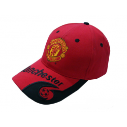 Manchester United Cap aus Baumwolle in Rot und Schwarz Fanartikel