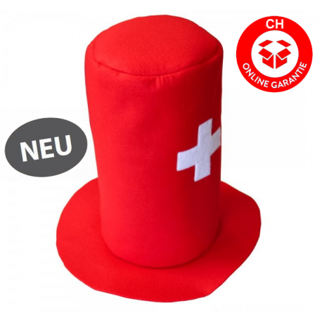 Schweizer Schwiiz Swiss Suisse Fan Zylinder Hut Kappe Mütze Fussball EM
