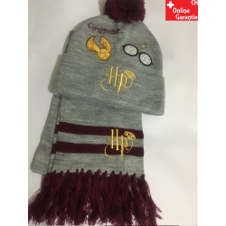 Harry Potter Gryffindor Bommelmütze Beanie Schal Winter Set 2tlg. Kinder Fanartikel